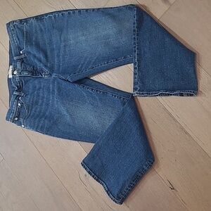 EUC Madewell Mid Rise Kick Out Jeans Women's sz 32 Denim Crop/Ankle Jeans